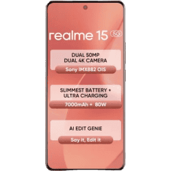 realme 15 5G | 8 GB | 256 GB | Silk Pink