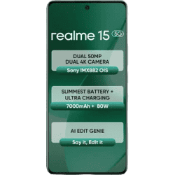 realme 15 5G | 8 GB | 128 GB | Velvet Green