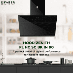 Faber HOOD ZENITH FL HC SC BK IN 90 | 90 CM | Black