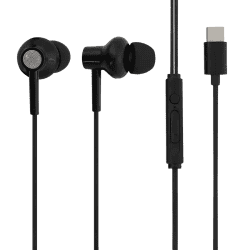 Lapcare C buds type C Wired Earbuds With Mic | Black | LBD-159