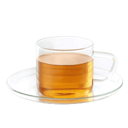 Borosil Radius Cup and Saucer Set | 6pc | Transparent