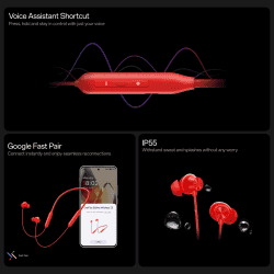 OnePlus Bullets Z3 Neckband | Environmental Noise Cancellation | Mambo Midnight