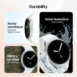 Samsung Galaxy Watch 8 LTE | 44mm | with 3nm Processor | Dual GPS | Graphite | SM-L335FDAAINS