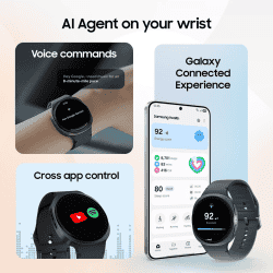 Samsung Galaxy Watch 8 LTE | 44mm | with 3nm Processor | Dual GPS | Graphite | SM-L335FDAAINS