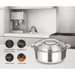 Milton Galaxia 3500 Stainless Steel Casserole | 3500 ml | Silver