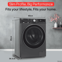 LG Front Load Fully Automatic Washer Dryer | 11/7Kg | Middle Black | FHD1107SWM.AMBQEIL