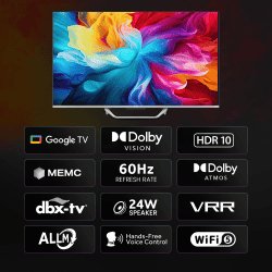 Haier S800 Series 4K Ultra HD Smart QLED Google TV | Grey | 108 cm (43) |  43S800QT-P