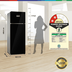 Bosch Frost free Inverter Double Door Refrigerator | 269L | 2 Star | Black Pearl | CTN29K22NI