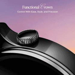 boAt Enigma Daze Smartwatch | Functional Crown | SOS with Location Tracking | Watch Face Studio | Metallic Black