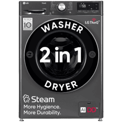 LG Front Load Fully Automatic Washer Dryer | 11/7Kg | Middle Black | FHD1107SWM.AMBQEIL