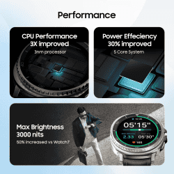 Samsung Galaxy Classic  Watch8 LTE | 46mm | with 3nm Processor | Dual GPS | Black | SM-L505FZKAINS