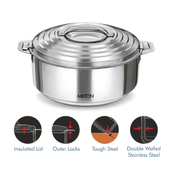 MILTON Galaxia Stainless Steel Casserole | 5000ml | Silver