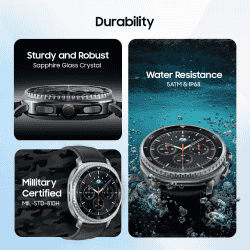 Samsung Galaxy Classic  Watch8 LTE | 46mm | with 3nm Processor | Dual GPS | Black | SM-L505FZKAINS