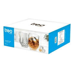 Treo By Milton Crystal Cool Glass | Set of 6 | 290 ml | Transparent
