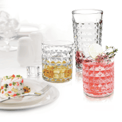 Treo by Milton Knitts 380 Whisky Glass | Set of 6 | 380 ml Each | Transparent
