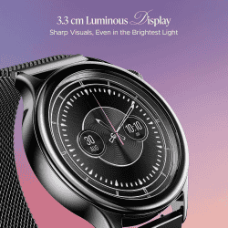 boAt Enigma Daze Smartwatch | Functional Crown | SOS with Location Tracking | Watch Face Studio | Metallic Black