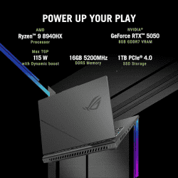Asus ROG Strix G16 Gaming Laptop | AMD Ryzen 9 8940HX | 16GB | 1TB | RTX 5050 | G614PH-RV033WS