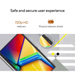 Asus Vivobook Go 15 Laptop | AMD Ryzen 5 Quad Core 7520U | 8 GB | 512 GB SSD | Silver | E1504FA-NJ132WS
