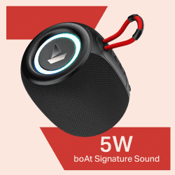 boAt Stone 208 Bluetooth Speaker | 5 W | RGB lights | Raging Black