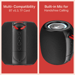 boAt Stone 208 Bluetooth Speaker | 5 W | RGB lights | Raging Black