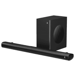 boAt Aavante Quake Plus Bluetooth Soundbar | 200W | 2.1 Channel with Wired Subwoofer | premium Black