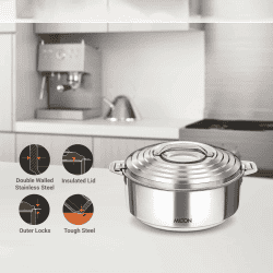 Milton Galaxia Stainless Steel Casserole | 1500 ml | Silver