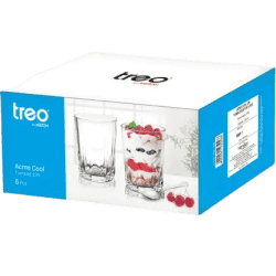 TREO By Milton Acme Cool Glass | Set of 6 | 235 ml | Transparent