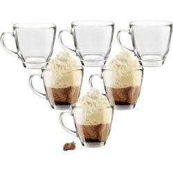 TREO Kenya Elect Glass Tea | Set of 6 | 190 ml | Transparent