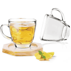 TREO Kenya Elect Glass Tea | Set of 6 | 190 ml | Transparent