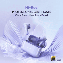 realme Buds T200 Earbud | Hi-Res with 32dB ANC | 12.4mm | Dreamy Purple