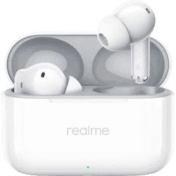 realme Buds T200 Earbud | Hi-Res with 32dB ANC | 12.4mm | Snowy White