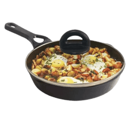 The Indus Valley Pre-Seasoned Cast Iron Fry Pan | Skillet with Glass Lid | 8 inch
