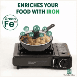 The Indus Valley Pre-Seasoned Cast Iron Fry Pan | Skillet with Glass Lid | 8 inch