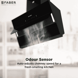 Faber Zenith FL HC SC BK IN Chimney | 90 cm | Black