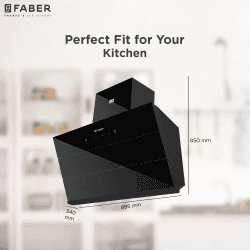 Faber Zenith FL HC SC BK IN Chimney | 90 cm | Black