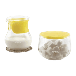 Borosil Glassware Milk Pot and Sugar Pot | 240 ml