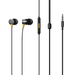 realme Buds 3 Wired in Ear Earphones with Mic | 3.5 mm | Black