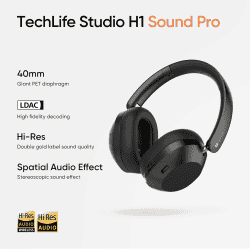 realme TechLife Studio H1 Over Ear Wireless Headphone | 40mm | Black