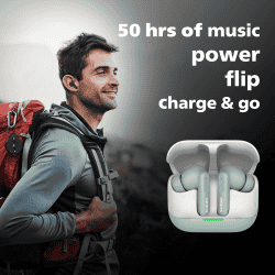 Philips Truly Wireless Earbuds with ANC | 13mm Neodymium Drivers | Ultra Low Latency | Frosty Green | TAT1050GN/94
