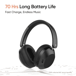 realme TechLife Studio H1 Over Ear Wireless Headphone | 40mm | Black