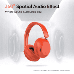 realme TechLife Studio H1 Over Ear Wireless Headphone | 40mm | Red
