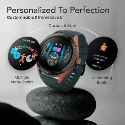 Titan Crest 2.0 Smart Watch | AMOLED Display With Functional Crown | Black