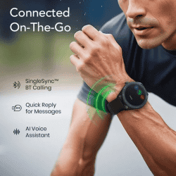 Titan Crest 2.0 Smart Watch | AMOLED Display With Functional Crown | Black
