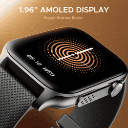 boAt Ultima Ember Smartwatch | AMOLED Display | Functional Crown | Bold Black