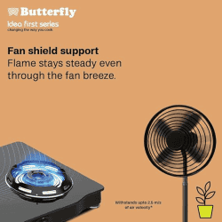 Butterfly Renz Glass Top Gas Stove | 3 Burner | Black