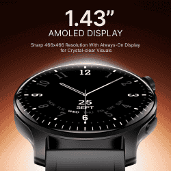 boAt Ultima Prime smartwatch | AMOLED Display | Onyx Black