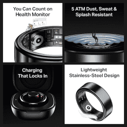boAt Active Plus Smart Ring | Magnetic Charging Case