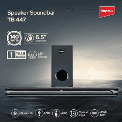 Impex Soundbar with Subwoofer | TB447 | 140 W