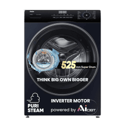 Haier Fully Automatic Front Load Washing Machine | 7 kg | 5 Star | Black | HW70-IM12929BK