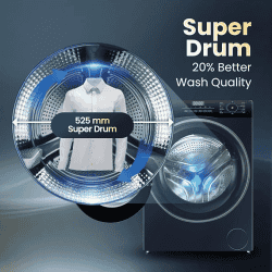 Haier Fully Automatic Front Load Washing Machine | 7 kg | 5 Star | Black | HW70-IM12929BK